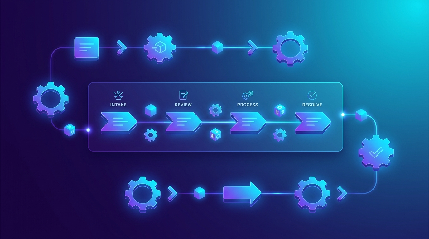Pega low-code platform workflow illustration